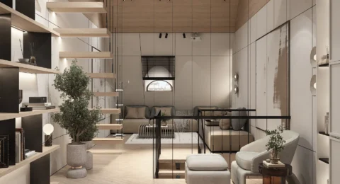 Projekt wnętrza w samym centrum Gdańska przy ulicy Długi Targ Projekt wnętrza w samym centrum Gdańska przy ulicy Długi Targ