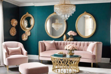 Styl glamour w aranżacji salonu z kuchnią – inspiracje i porady