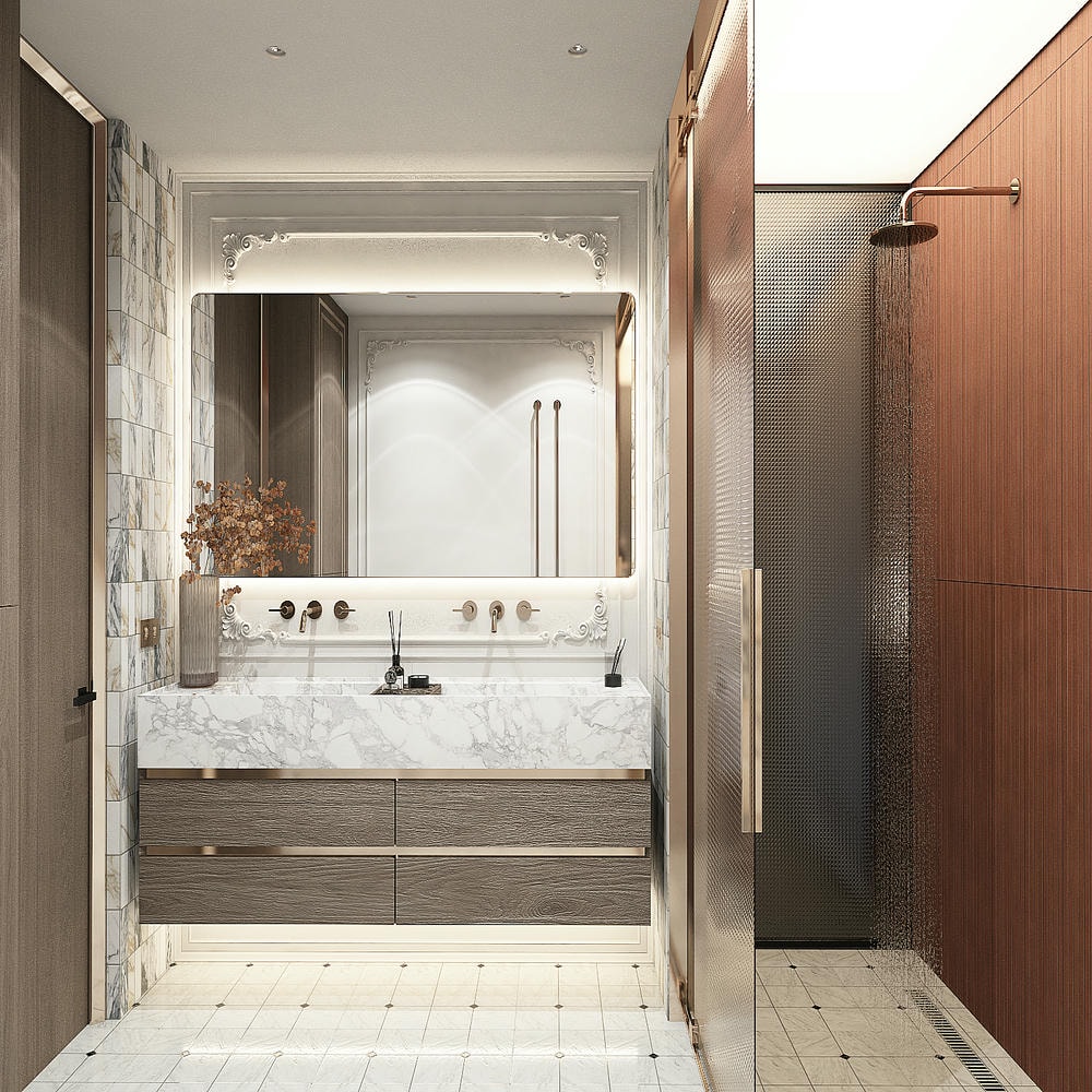 Wizualizacja łazienki w Warszawie a ergonomia i funkcjonalność przestrzeni