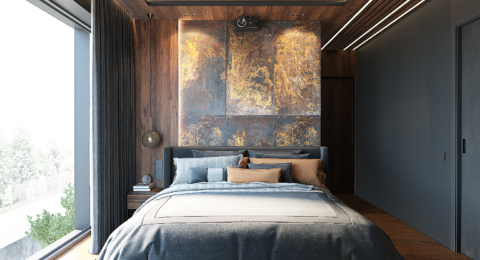 Lamele w sypialni: nowoczesny akcent i przytulna atmosfera